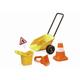 Hape E4094 - Sandspielzeug mit Kipper, Baggerschaufel, Baueimer und mehr, 5-teilig, Baustellen-Set - Hape