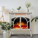 Electric Fireplace Stove Heater with 3D Flame Effect Portable Indoor 23" Freestanding Fireplace