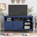 Modern Television Storage Console TV Stand with 2 Doors and 2 Drawers Open Style Cabinet Sideboard for Living Room