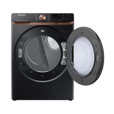Samsung 7.5 cu. ft. Smart Gas Dryer with Steam Sanitize+ and Sensor Dry in Brushed Black
