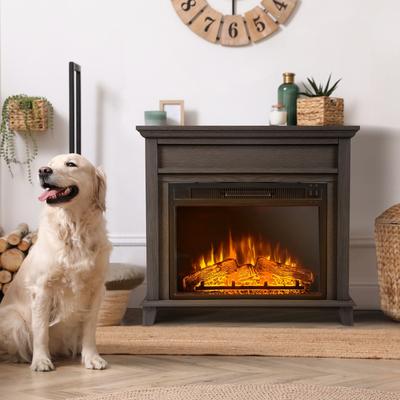 31.65'' /47.6'' Freestanding Electric Fireplace With Mantel