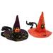 TINKSKY 2pcs Halloween Themed Pet Witch Hat Headdress Dog Cat Witch Hat Decors
