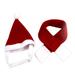 BESTONZON Dog Cat Christmas Hat and Scarf Set Winter Holiday Costume Outfit Photography Props (Size M)