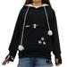 Fnochy Pullover Hoodies for Women with Kangaroo Pocket Casual Pet Dog Holder Carrier Coat Pouch Large Hoodie Tops