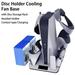 Deyuer Cooling Base Multifunctional with Disc Storage Rack Headsets Holder Gaming Console Versatile Cooling Dock for PS VR2 /PS5