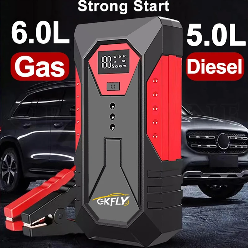 GKFLY 3000A/4000A démarreur de saut de voiture Portable batterie externe chargeur de voiture dispositif de démarrage essence Diesel voiture Booster d