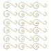 100 Pcs Christmas Wreath Hooks Golden Multifunctional S Shaped Steel Hangers for Decoration Christmas Tree