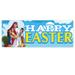 Happy Easter 13 oz Banner 13 oz Vinyl Banner With Metal Grommets