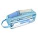 Pencil Case Large Capacity Double Layer Inner Transparent Zipper Closure Waterproof Item Storage PVC Pencil Storage Bag Stationery Container Office Supplies