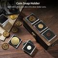 Coin Snap Holders 30 Pcs Silver Dollar Coin Holders Coin Collection Display Acrylic Cases Half Dollar Coin Organizer Boxes for 0.83/1.06/1.18/1.38/1.57in Coins