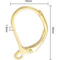 2 PCS 14K Gold Filled Lever Back Earring Hooks Findings Plain Leverback Earrings for DIY Jewelry Making - 17x11mm