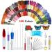 136 Pcs Embroidery Pen Punch Needle Embroidery Patterns Punch Needle Kit Craft Tool Embroidery Pen Set with Threads