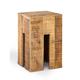 Amagohome Hocker quadratisch 28 x 45 x 28 cm Blumenhocker Blumensäule Sitzhocker Beistelltisch Mangoholz