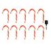 Christmas Lights Outdoor Festive Lights 1 Drag 10 Christmas Solar Candy Cane Lights with Warm White Led for Festive way Decoration