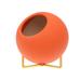 FRCOLOR Ceramic Round Flower Pot Galvanized Steel Simple Ceramic Flower Pot Round Flower Pot (Orange)