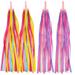 Bike streamers 2 Pairs of Bike Streamers Handlebar Ribbon Kids Scooter Tassels Kids Girls Boys Bike Handlebar Toy(Yellow Pink Purple Pink)