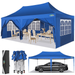 COBIZI 10x20 Pop up Canopy Gazebo Outdoor Canopy Tent with 6 Removable Sidewalls Easy up Sun Shade UV Blocking Waterproof Outdoor Tent for Backyard Parties Wedding Birthday BBQ White