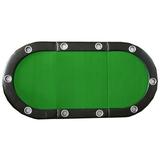 INO Design 84 10 Players Tri-Fold Folding Green Casino Game Texas Holdem Blackjack Mat Poker Table Top