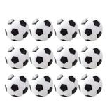 12 Pcs 3.1CM Classic Mini Football Toy Table Soccer Footballs Replacement Balls Tabletop Resin Soccer Game Ball Accessory (Black)