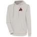 Men's Antigua Oatmeal Arizona Coyotes Axe Bunker Tri-Blend Pullover Hoodie