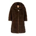 Women's Brown 'Hollywood' Faux Fur Coat In Marrone Xs/S Santinni