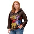 Plus Size Women's Disney Winnie the Pooh Hooded Sweatshirt by Disney in Brown Winnie Friends (Size 18/20)