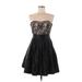 Aidan by Aidan Mattox Casual Dress: Black Dresses - Women's Size 6