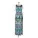 DressBarn Casual Dress Scoop Neck Sleeveless: Green Dresses - Women's Size 8