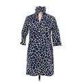 Lilly Pulitzer Casual Dress - Shirtdress Collared 3/4 sleeves: Blue Dresses - Women's Size 0