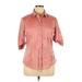 New York & Company Long Sleeve Button Down Shirt: Pink Tops - Women's Size X-Large