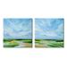 Stupell Industries River Landscape Painting 2 Piece Canvas Wall Art Set Design by Victoria Barnes Canvas in Blue | 17 H x 17 W x 1.5 D in | Wayfair