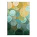 Stupell Industries Green Ombre Circles Pattern Canvas Wall Art Design by Brent Nelson Wood in Brown/Green | 15 H x 10 W x 0.5 D in | Wayfair