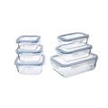 Prep & Savour Rawshawn Food Storage Container Set Glass in Blue | 2.9 H x 6.2 W x 6.2 D in | Wayfair C0EB998E76F14A6EA79AFDFE887C58B7