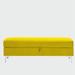 Everly Quinn Yenovk Storage Bench Upholstered/Velvet in Yellow | 17.52 H x 55.9 W x 18.9 D in | Wayfair 40221010379E4E128CD2ABFED5FBD1C4