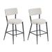 George Oliver Jessena 25" Counter Stool Metal in White/Black | 35 H x 18.9 W x 18.9 D in | Wayfair D2395EA426F2440B8A78CF57FBC6FEC3