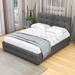 Red Barrel Studio® Carlitha Queen 2 Drawers Platform Bed w/ Twin XL Trundle Wood & /Upholstered/Linen in Gray | 43 H x 65 W x 83 D in | Wayfair