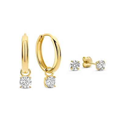 Isabel Bernard - Geschenkset Isabel Bernard Cadeau d'Isabel - 585 gold Schmuck-Set 1 ct Damen