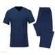 Unisex Theatre Scrubs (Set of Tunic & Trousers) (Medium, Navy Blue)