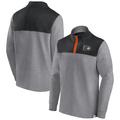 Men's Fanatics Branded Heather Gray Philadelphia Flyers Launch It Quarter-Zip Jacket