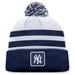 Men's Fanatics Branded Gray New York Yankees Cuffed Knit Hat with Pom