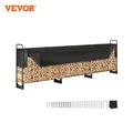 VEVOR Range Bûches Extérieur avec Couverture Abri Bois Porte-bûches 386x36x117cm