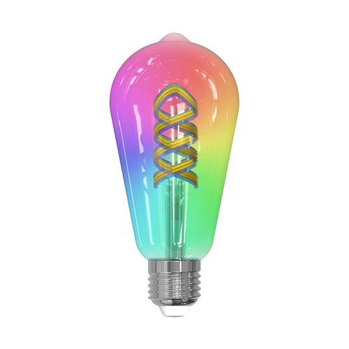 Prios LED-Filament E27 ST64 4W RGB WLAN klar 2er