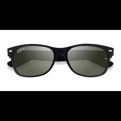 Unisex s wayfarer,wayfarer Rubber Matte Black Plastic Prescription sunglasses - Eyebuydirect s Ray-Ban RB2132