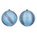 Vickerman 733080 - 6" Baby Blue Pearl Sequin Ball Christmas Tree Ornament (4 Pack) (N231232D)