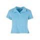 Kurzarmshirt URBAN CLASSICS "Damen Ladies Towel Polo Tee" Gr. XS, blau (balticblue) Damen Shirts Jersey