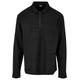 Langarmhemd URBAN CLASSICS "Herren Cotton Linen Half Zip Shirt" Gr. XXL, US-Größen, schwarz Herren Hemden Langarm