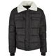Winterjacke URBAN CLASSICS "Herren Sherpa Collar Padded Shirt Jacket" Gr. XL, schwarz (black) Herren Jacken Übergangsjacken