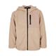 Winterjacke URBAN CLASSICS "Herren Boys Hooded Sherpa Zip Jacket" Gr. 146/152, beige (darksand) Jungen Jacken Winterjacken