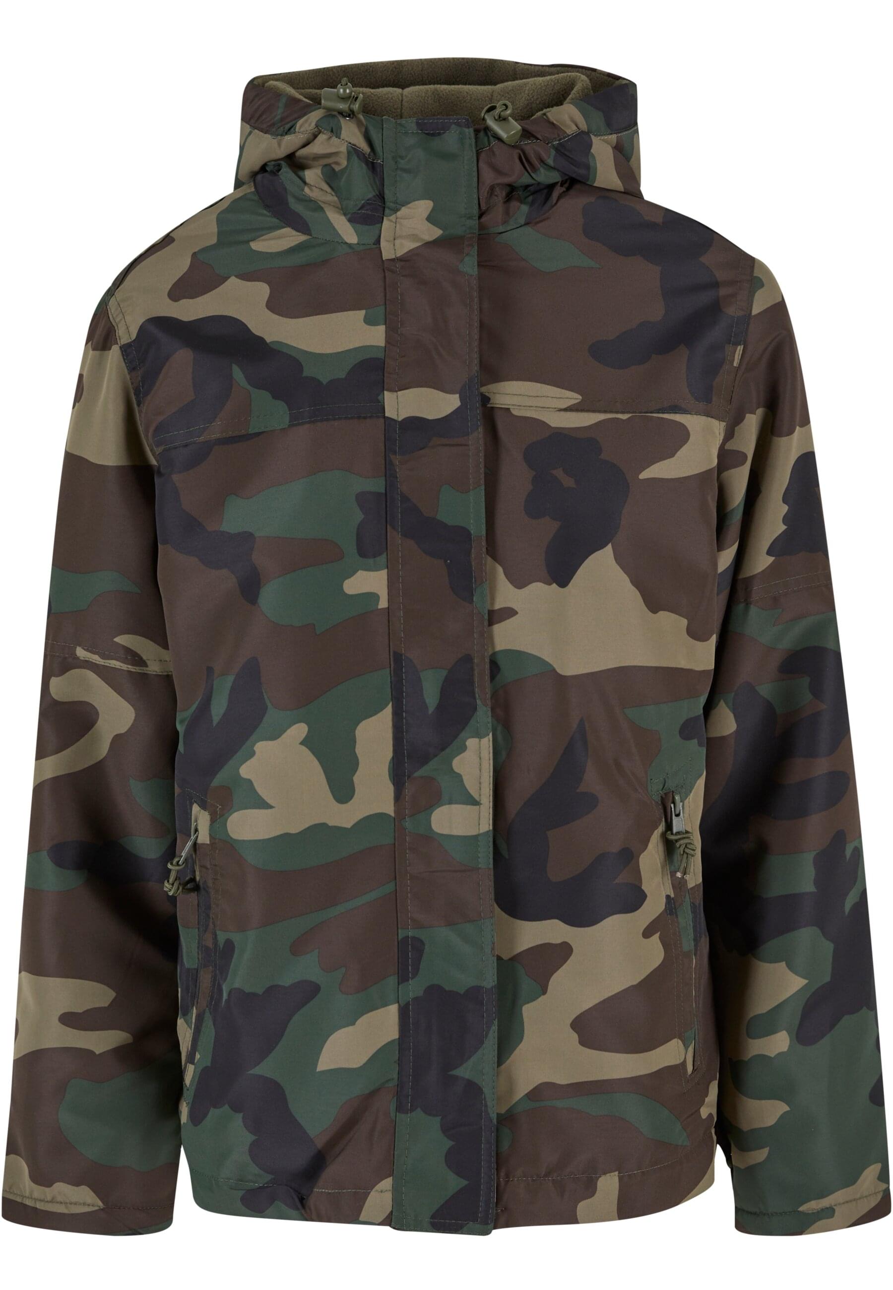 Allwetterjacke BRANDIT "Brandit Damen Ladies Windbreaker Frontzip", Damen, Gr. S, grün (woodland), 100% Polyester, mehrfarbig, Casual, normal, ohne Ausschnitt, Jacken Image