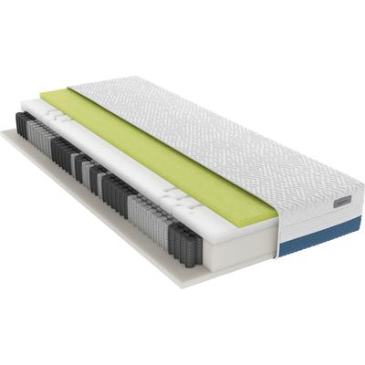 Taschenfederkernmatratze SCHLARAFFIA "BULTEX Active 240 TFK", weiß, neutral, B:90cm H:24cm L:200cm, Bezug (oben): 100% Polyester. Bezug (unten): 100% Polyester, Matratzen, erhältlich in H4 und H5 Image